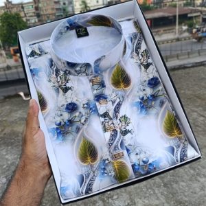 প্রিমিয়াম চায়না লেকরা স্টীচ পাঞ্জাবী