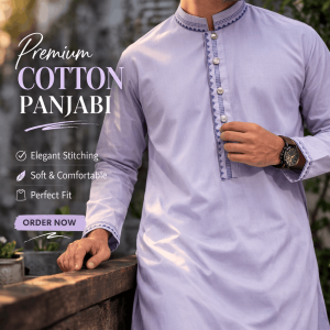 ১০০% অরিজিনাল স্লাব কটন পাঞ্জাবি রেগুলার সাইজ
